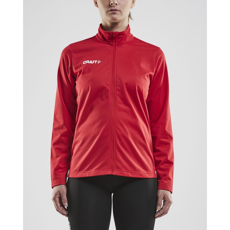 Craft Sport-Trainingsjacke Squad - ohne Seitentaschen, bequeme und funktionell - rot Damen